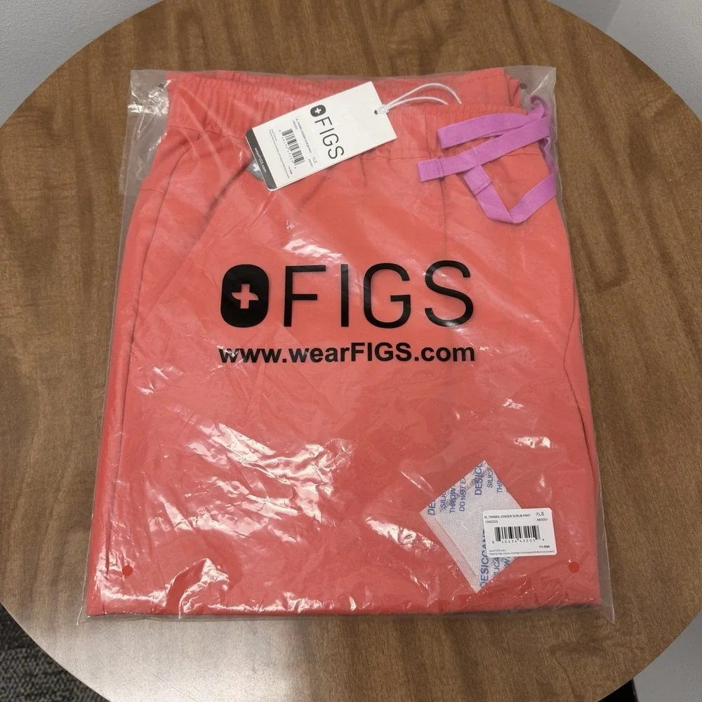 FIGS Tansen Jogger Pants Orange Medical Men's XL- Short Scrubs dental nursing